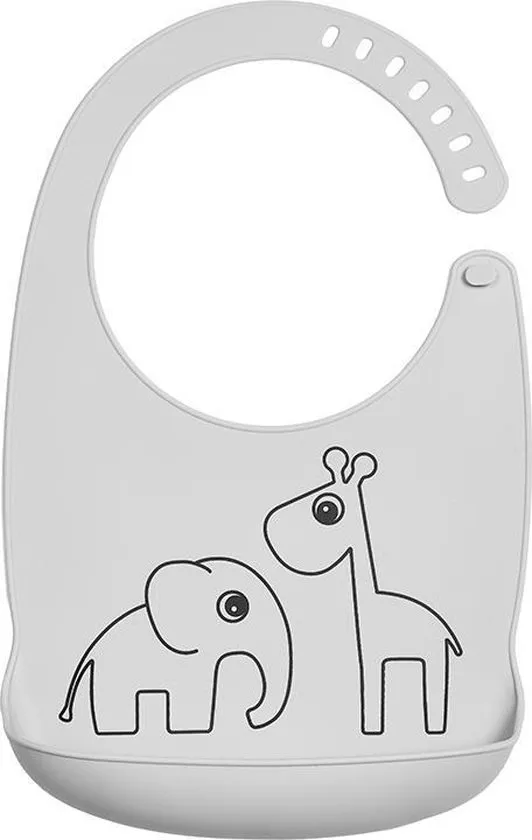 Siliconen Slab met opvangbankje - Done by Deer (lichtgrijs)
