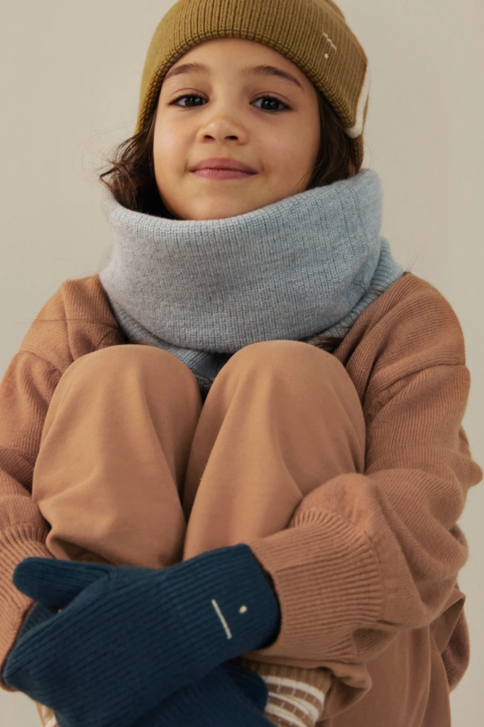 Winterset 100% merino muts + sjaal 2/6y - Gray Label